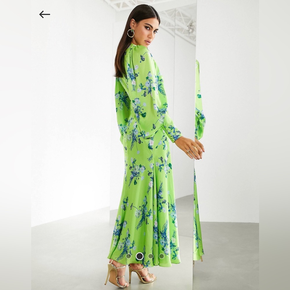 ASOS EDITION satin wild flower print maxi dress